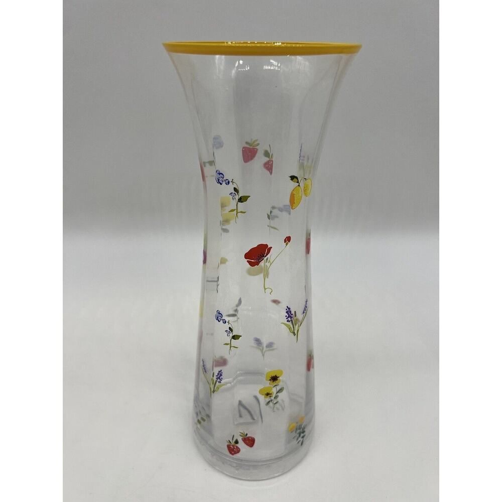 Anthropologie Cordelia Pitcher Decaled Glass 58 oz
